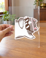 Meow Mode ON hard surface patch on clear film