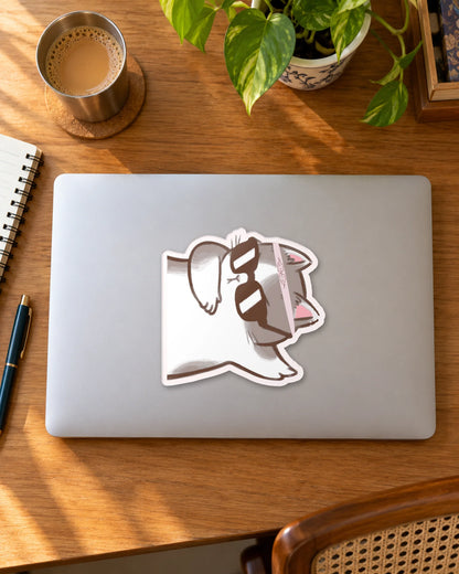 Meow Mode ON sticker mockup