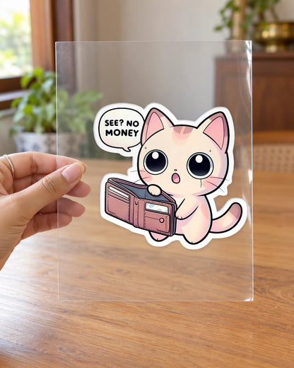Meow-nth End hard surface patch on clear film