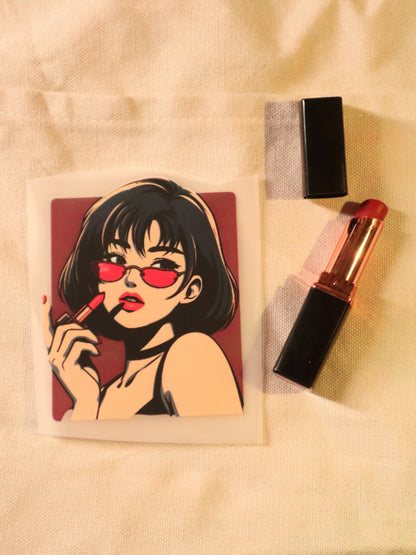 Red Lip Mood | Iron-on Patch | Girlie Pop