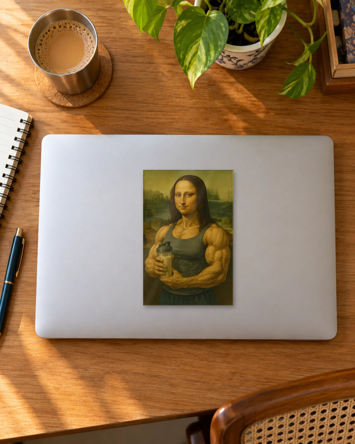 Mona Lifts-a sticker mockup