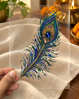 Mor Pankh embroidery-look iron-on patch | Thread Theory
