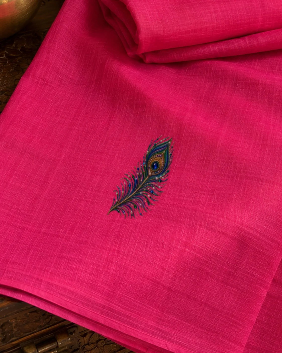Mor Pankh embroidery-look iron-on patch | Thread Theory