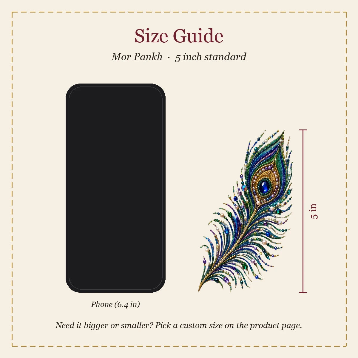 Mor Pankh embroidery-look iron-on patch | Thread Theory
