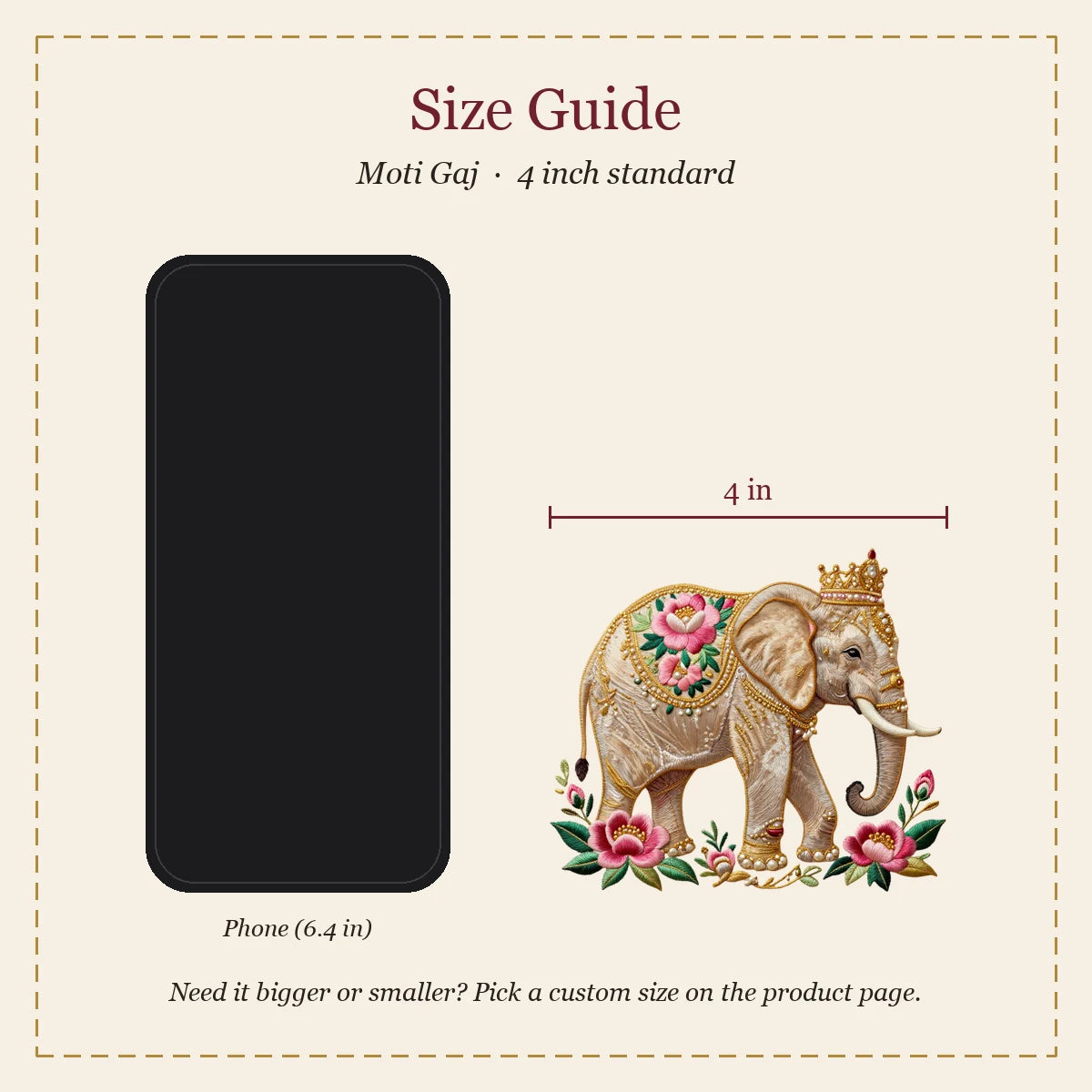 Moti Gaj embroidery-look iron-on patch | Thread Theory