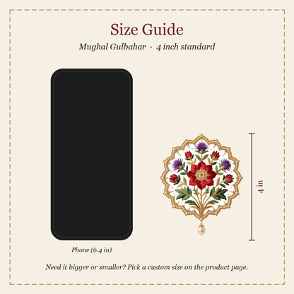 Mughal Gulbahar embroidery-look iron-on patch | Thread Theory