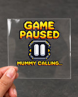 Mummy Calling gamer patch on clear film