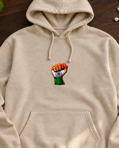 Mutthi Mein Hindustan iron-on patch on clothes