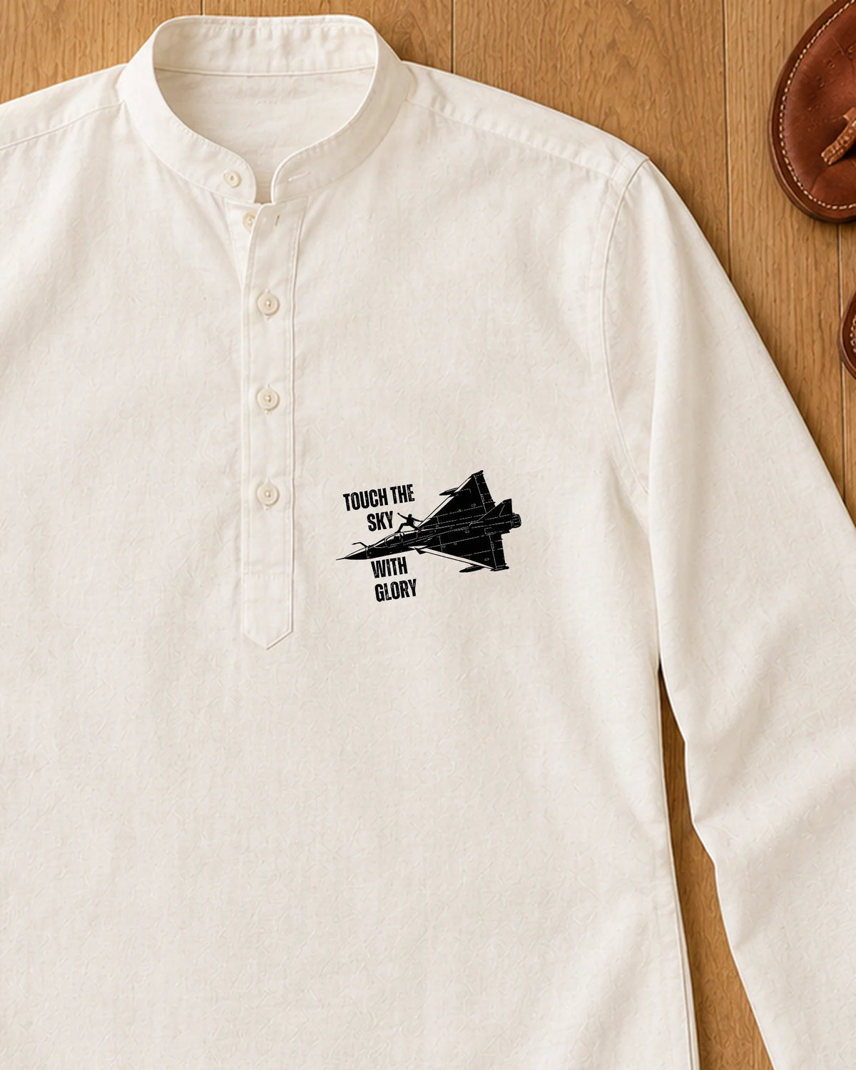 Nabh Sparsh iron-on patch on clothes