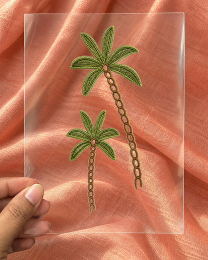 Nariyal Jodi embroidery-look iron-on patch | Thread Theory