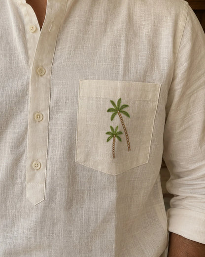 Nariyal Jodi embroidery-look iron-on patch | Thread Theory