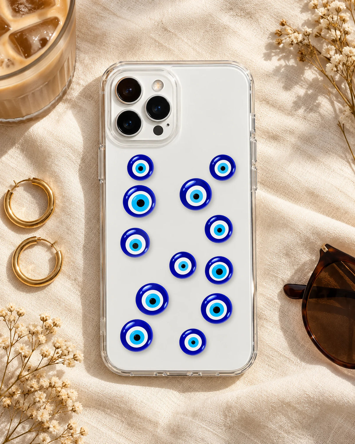 Nazar Pattern pieces arranged on a phone