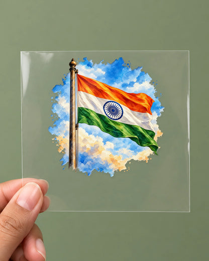 Neel Gagan Tiranga hard surface patch on clear film