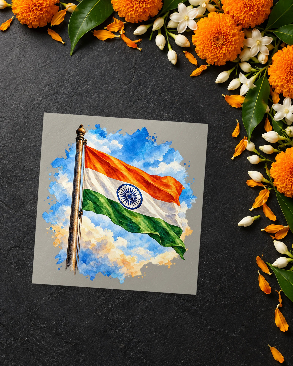 Neel Gagan Tiranga iron-on patch transfer