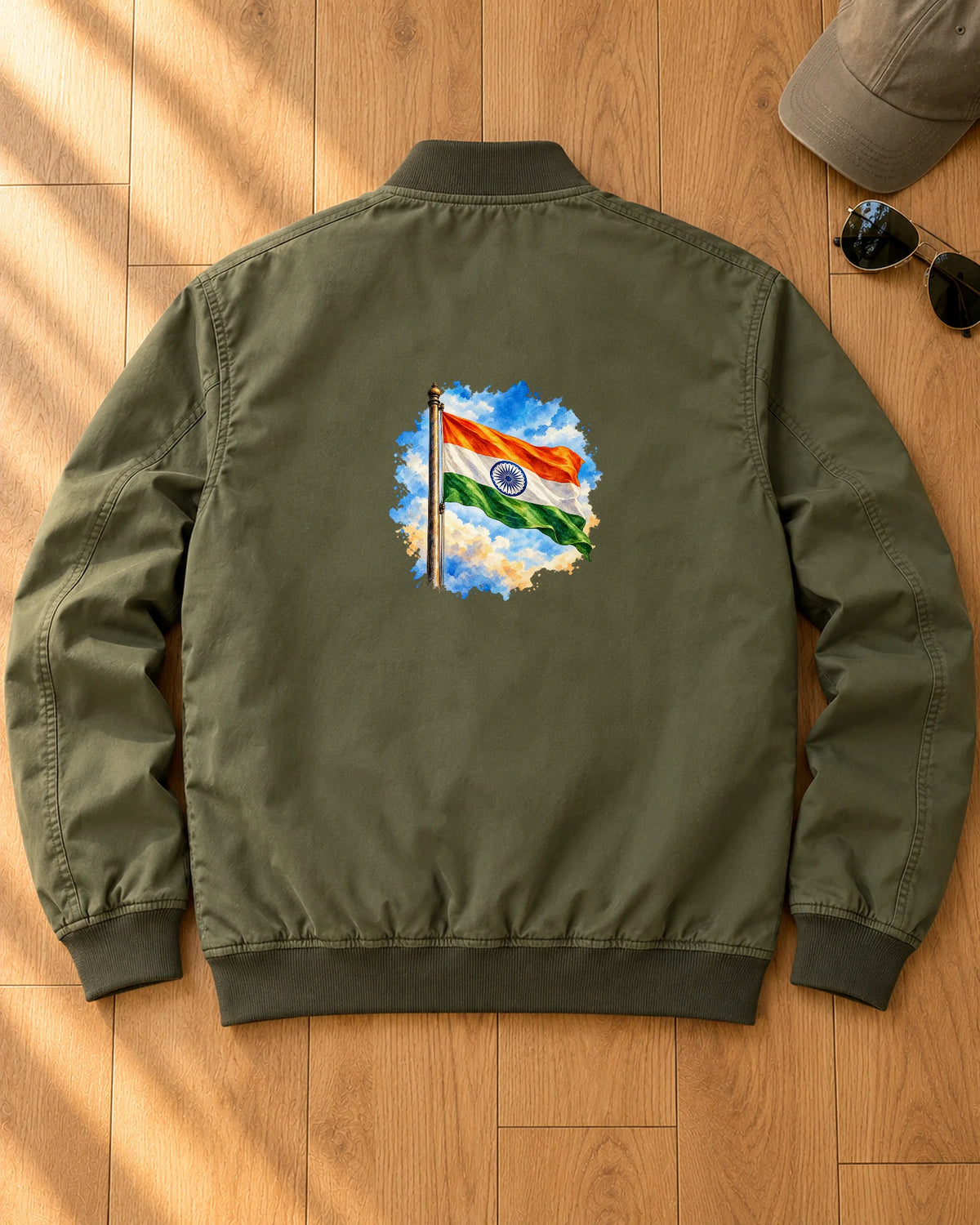 Neel Gagan Tiranga iron-on patch on clothes