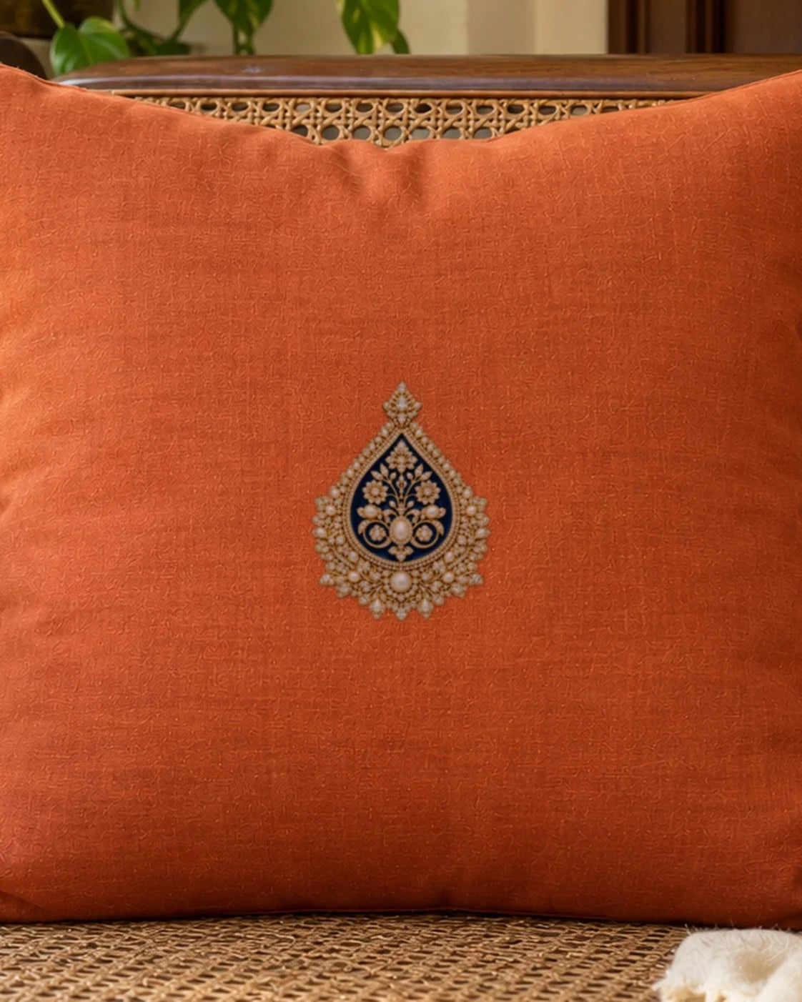 Neelam Buta embroidery-look iron-on patch | Thread Theory