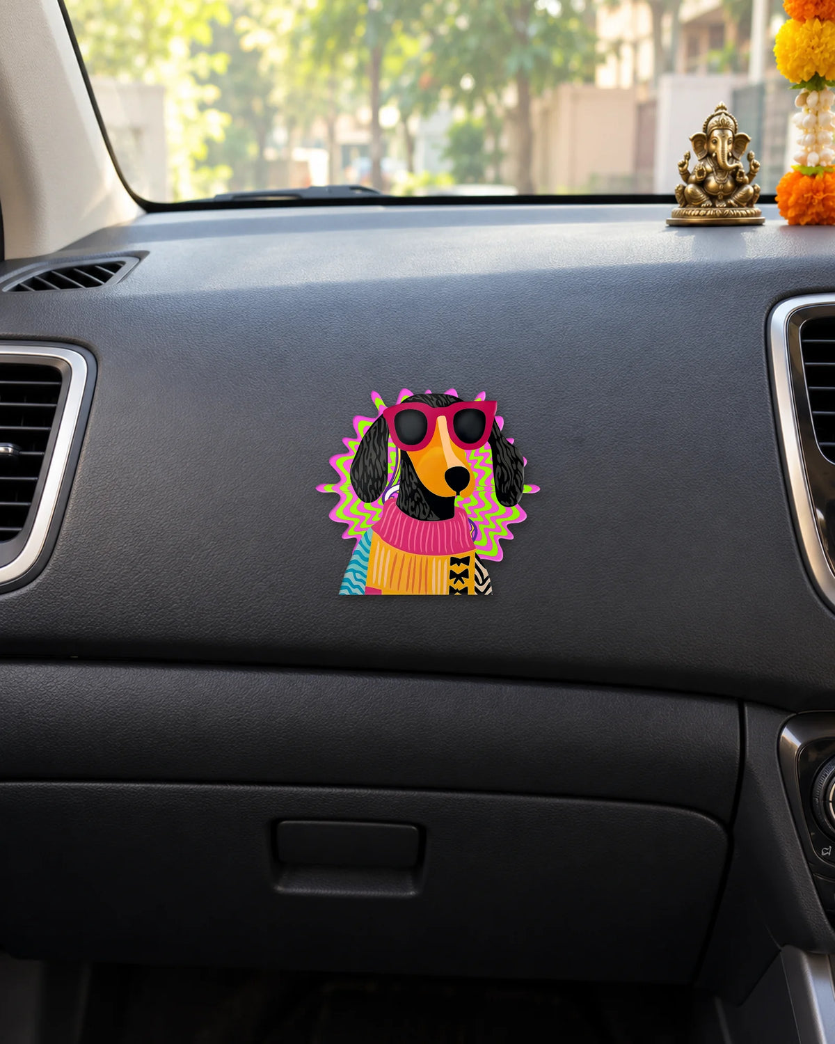 Neon Sausage sticker mockup