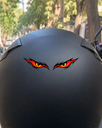 Night Eyes bike patch on a helmet