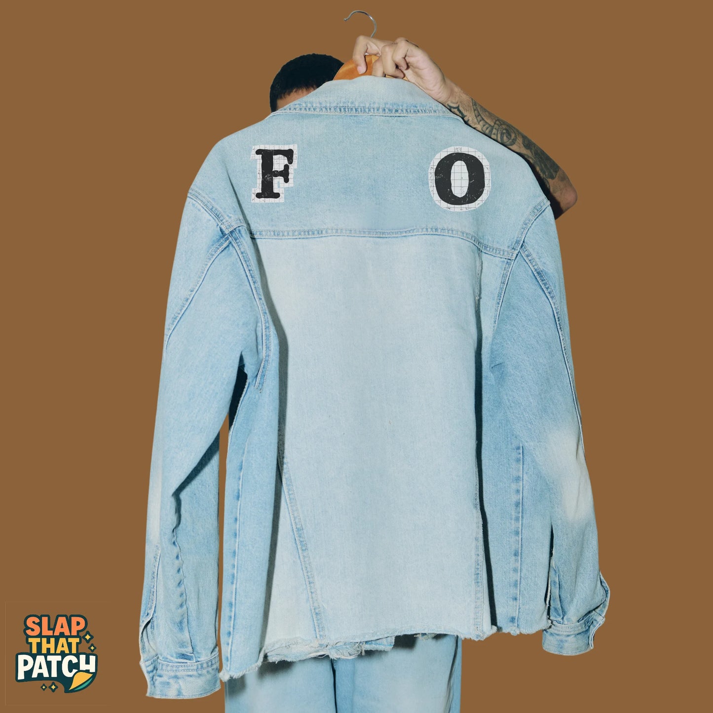 Rustic Type | Iron-on Patch | Alphabet Sticker (Uppercase)