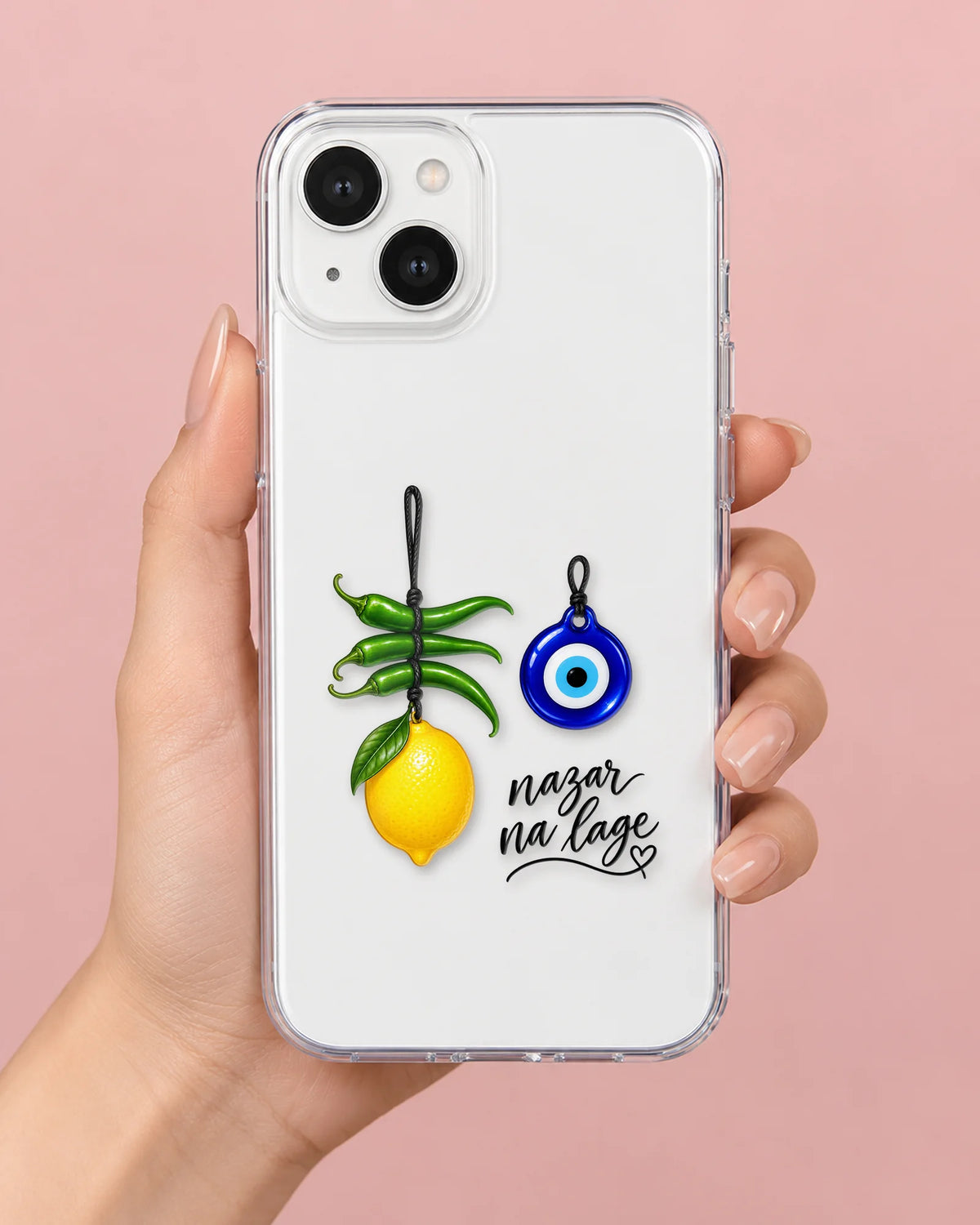 Nimbu Mirchi phone makeover pack on a phone case