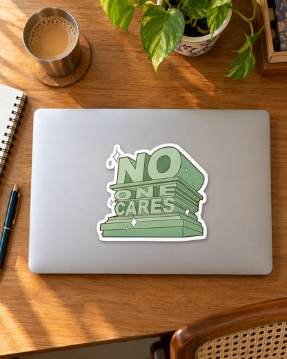 No One Cares hard surface patch mockup