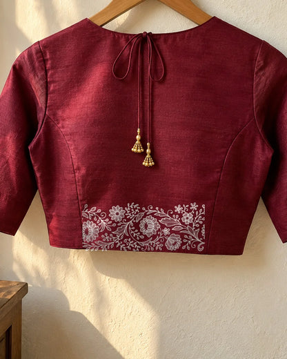 Noor-e-Gul embroidery-look iron-on patch | Thread Theory