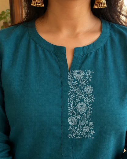Noor-e-Gul embroidery-look iron-on patch | Thread Theory