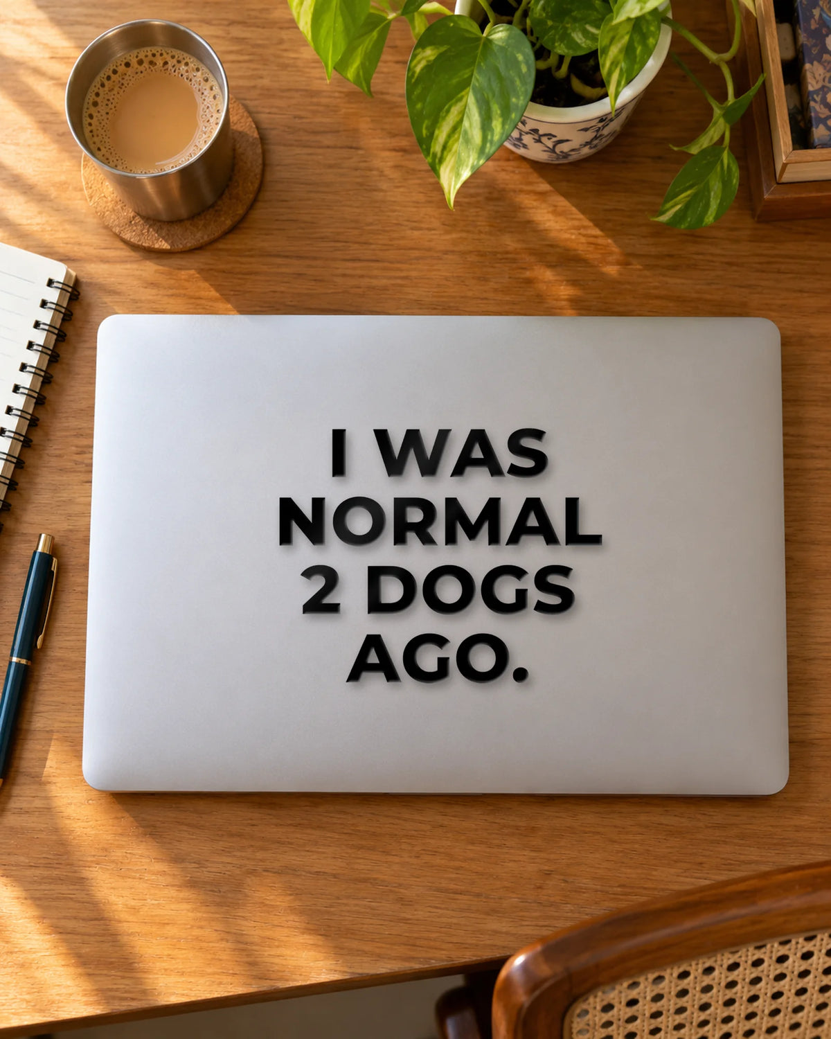 Normal 2 Dogs Ago sticker mockup