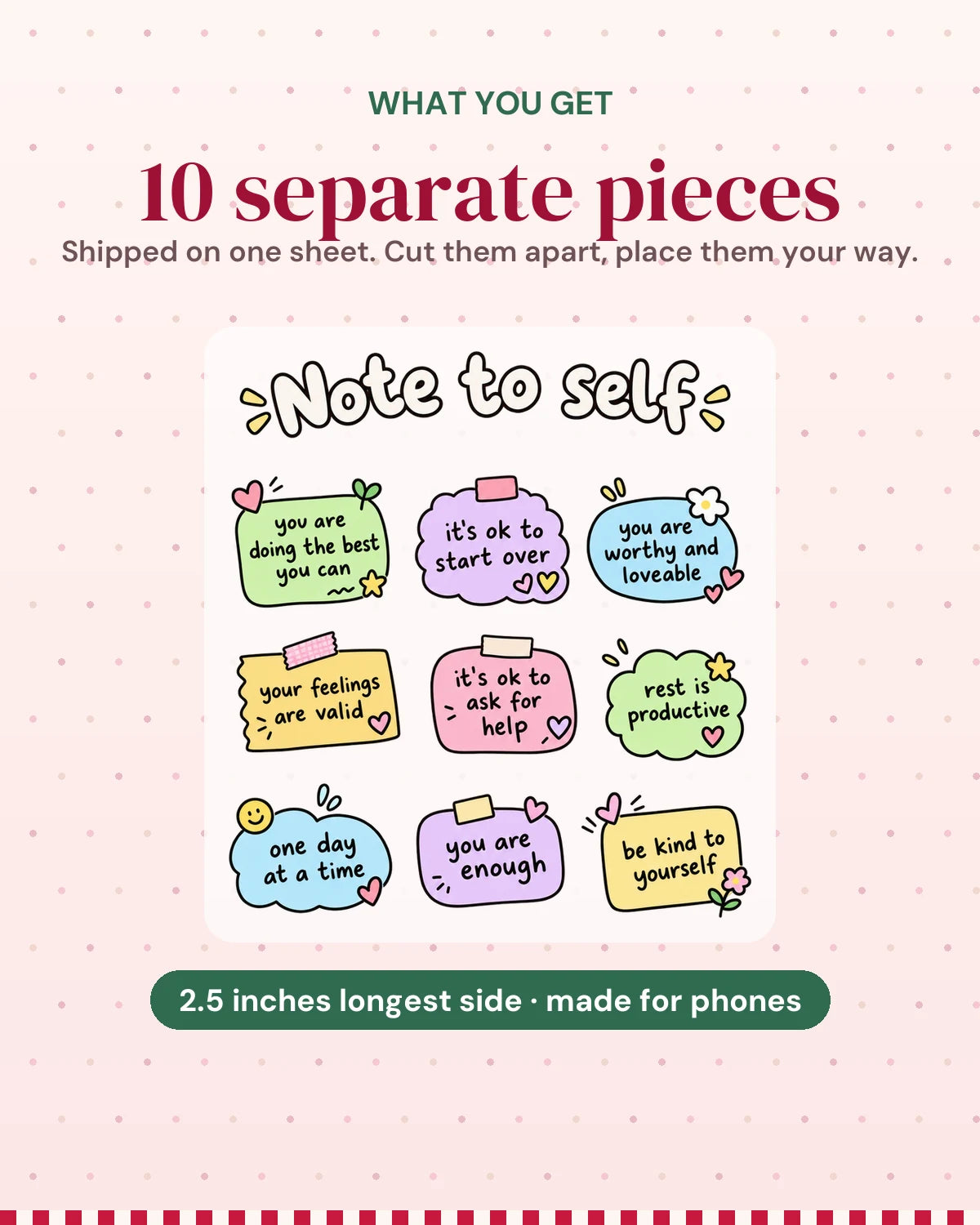 Note To Self: what you get