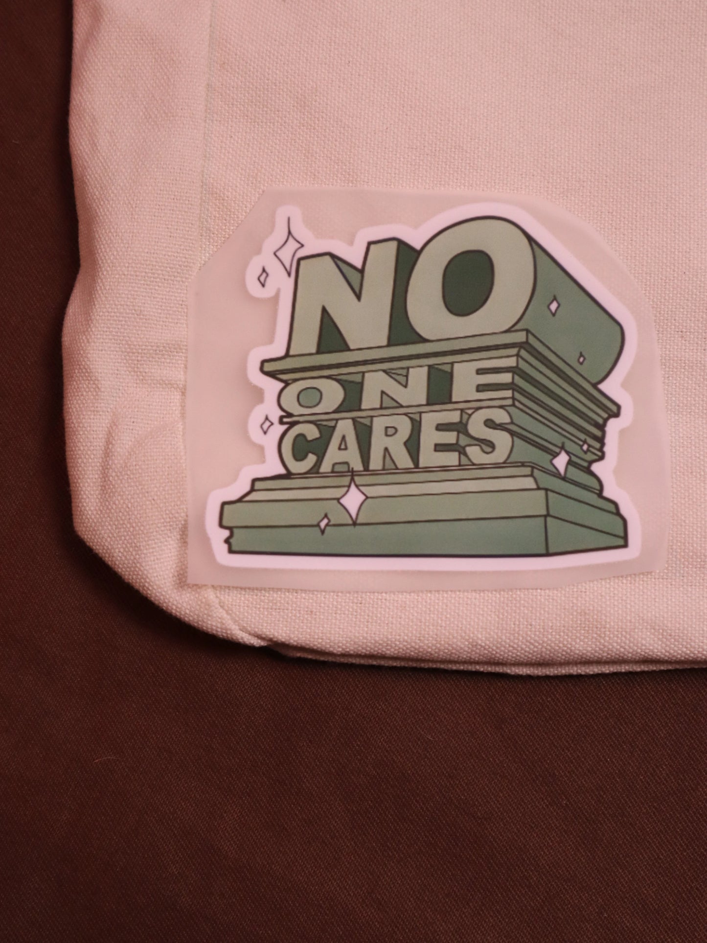 No One Cares | Iron-on Patch | Moodvertising