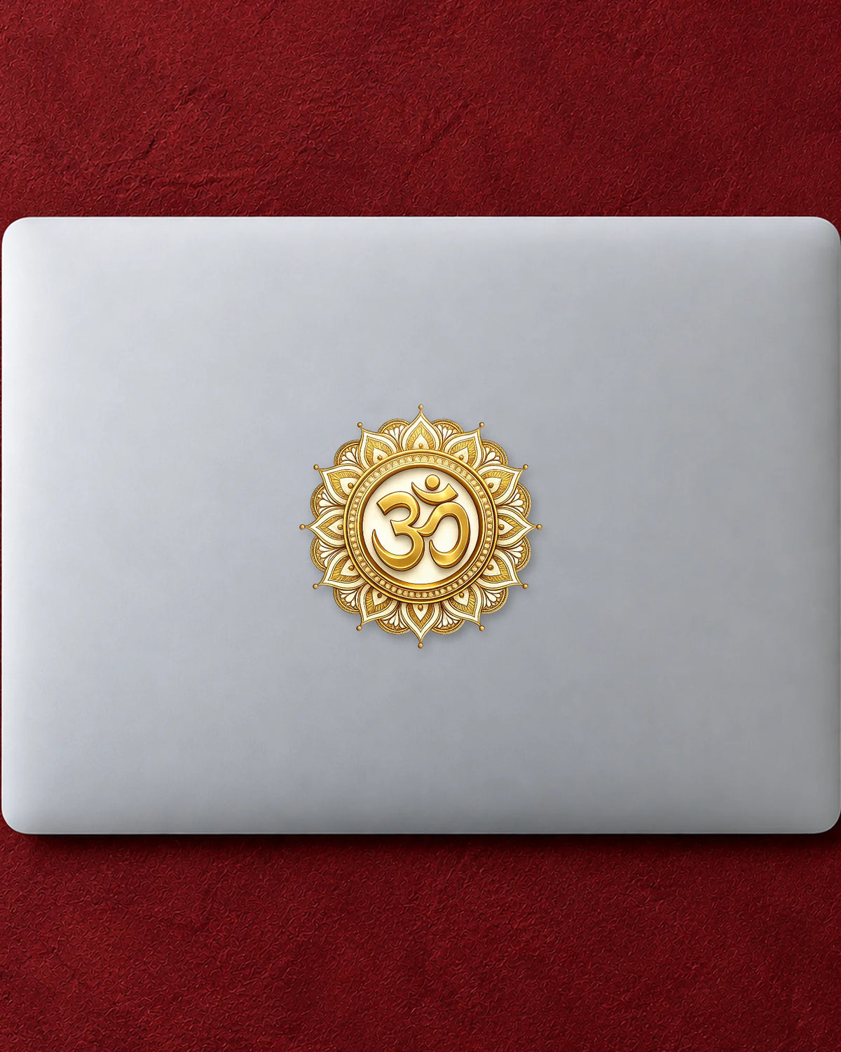 Golden Om hard surface patch mockup