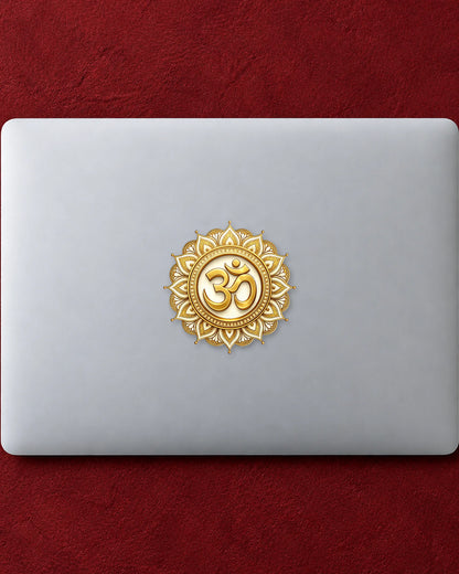 Golden Om hard surface patch mockup