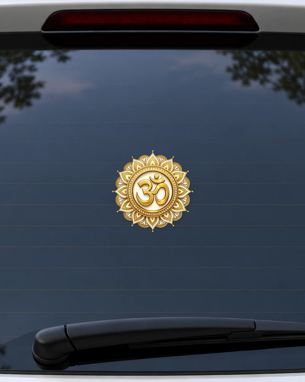 Golden Om hard surface patch mockup