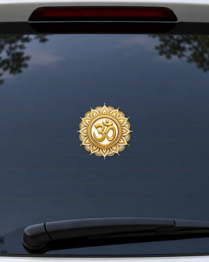 Golden Om hard surface patch mockup