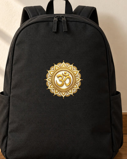 Golden Om iron-on patch on clothes