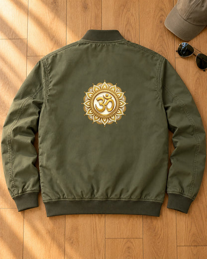 Golden Om iron-on patch on clothes