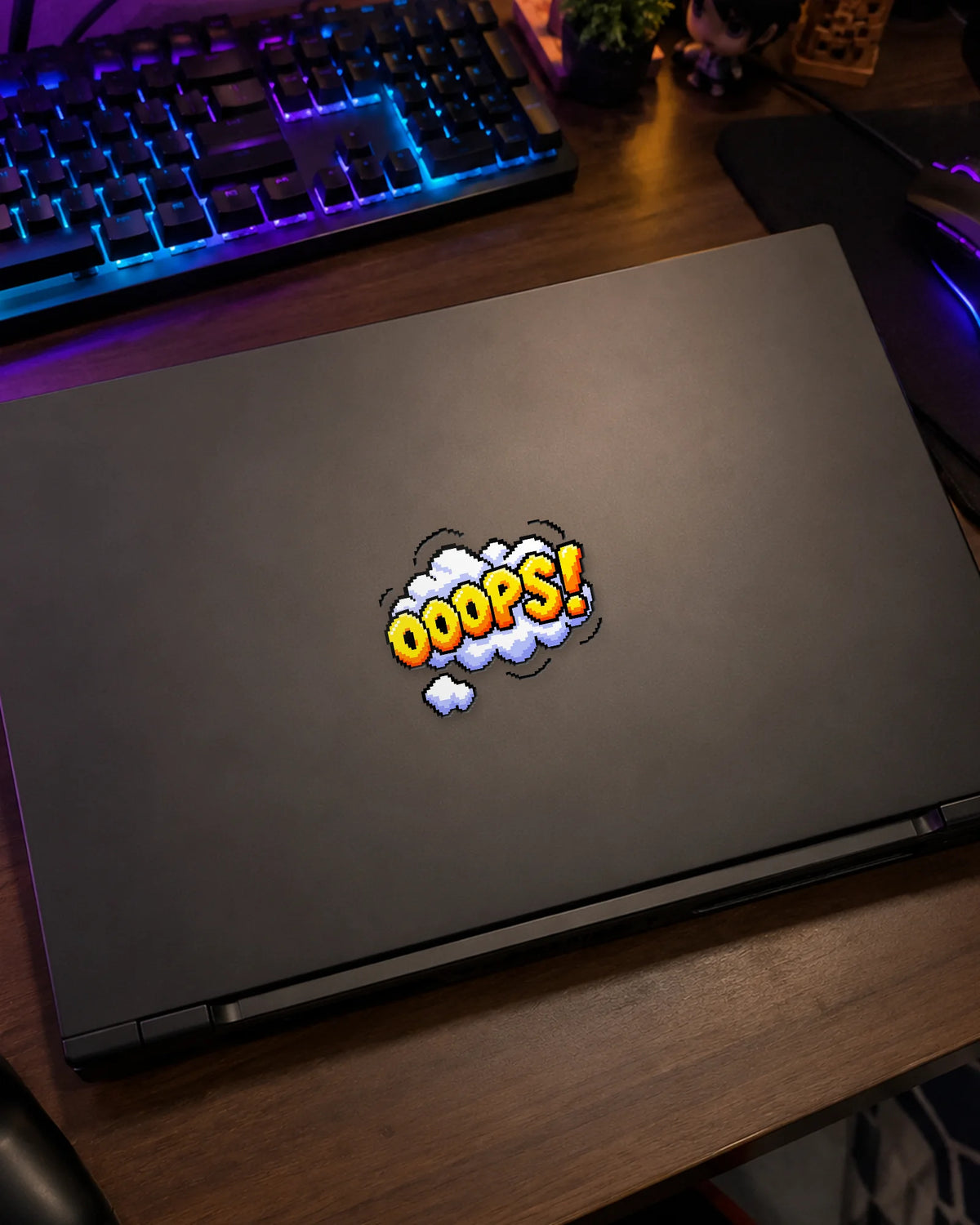 Ooops gamer patch on a gaming laptop