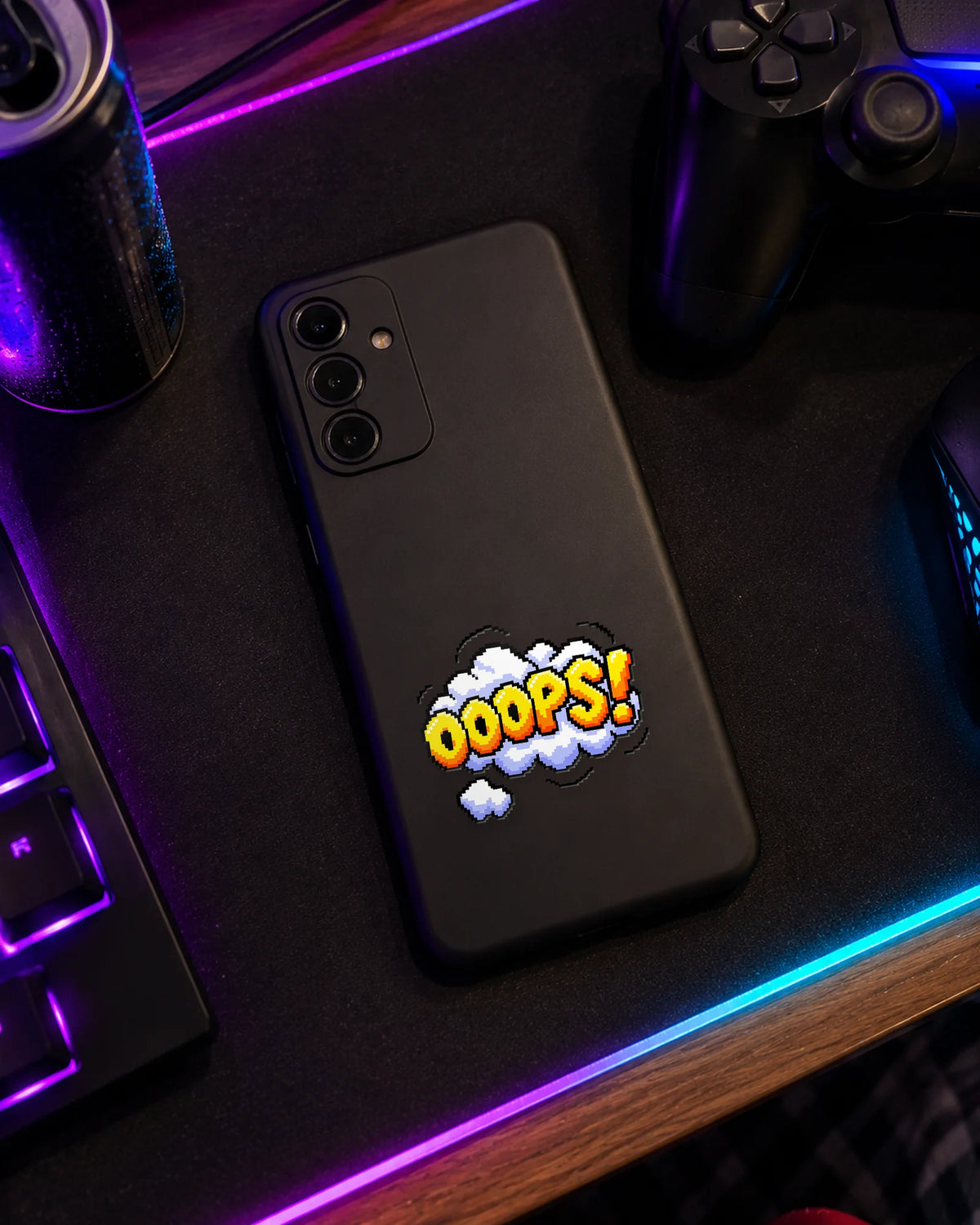 Ooops gamer patch on a phone case