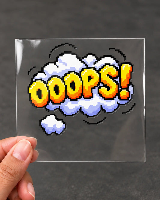 Ooops gamer patch on clear film