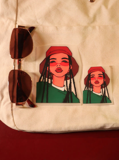 Braided Babe | Iron-on Patch | Girlie Pop
