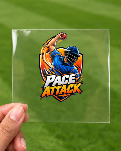 Pace Attack patch on clear film