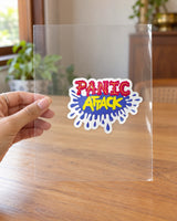 Panic Attack hard surface patch on clear film