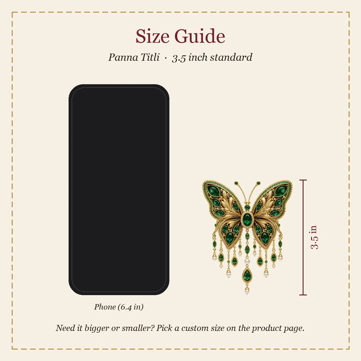Panna Titli embroidery-look iron-on patch | Thread Theory