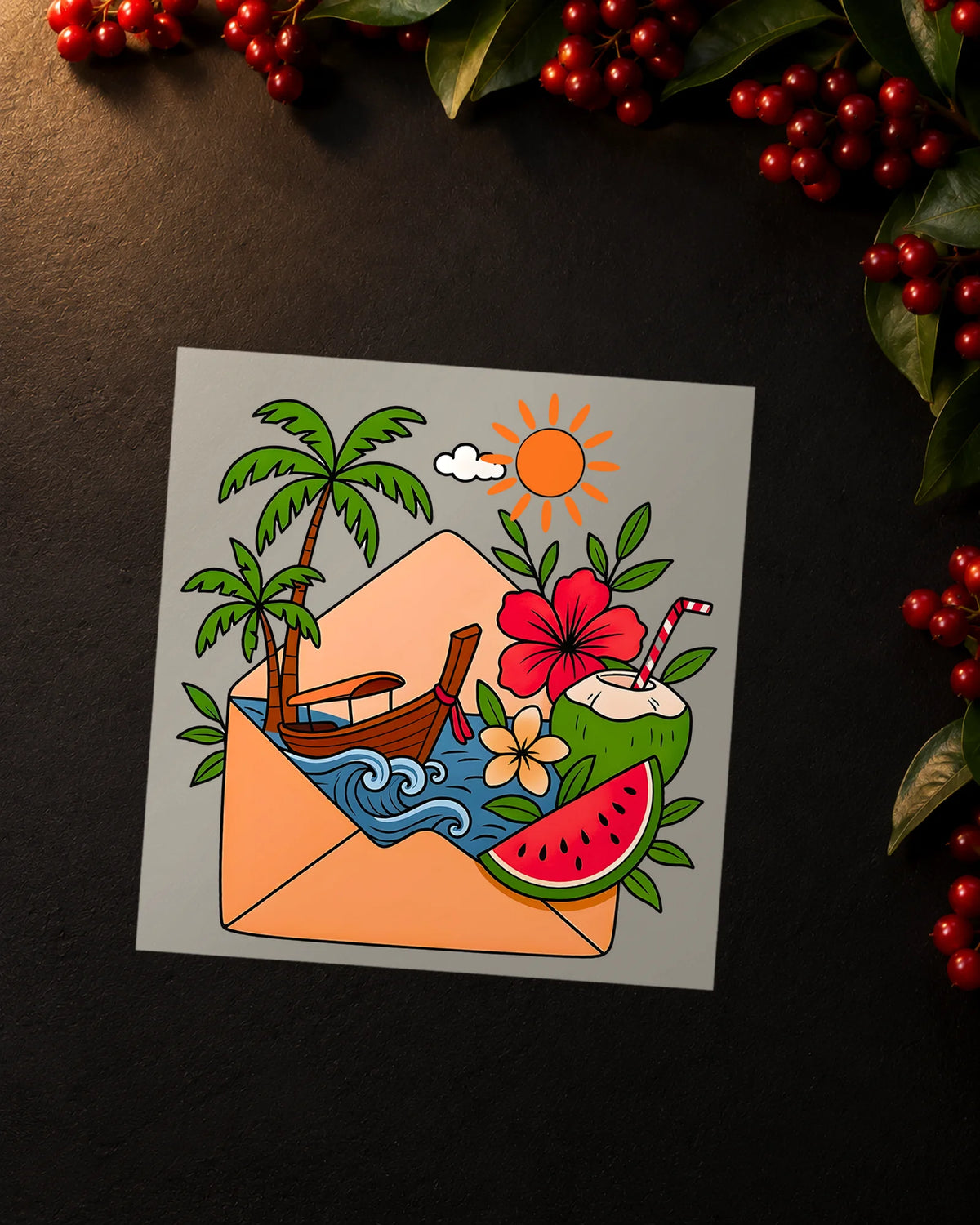 Paradise Post iron-on patch transfer