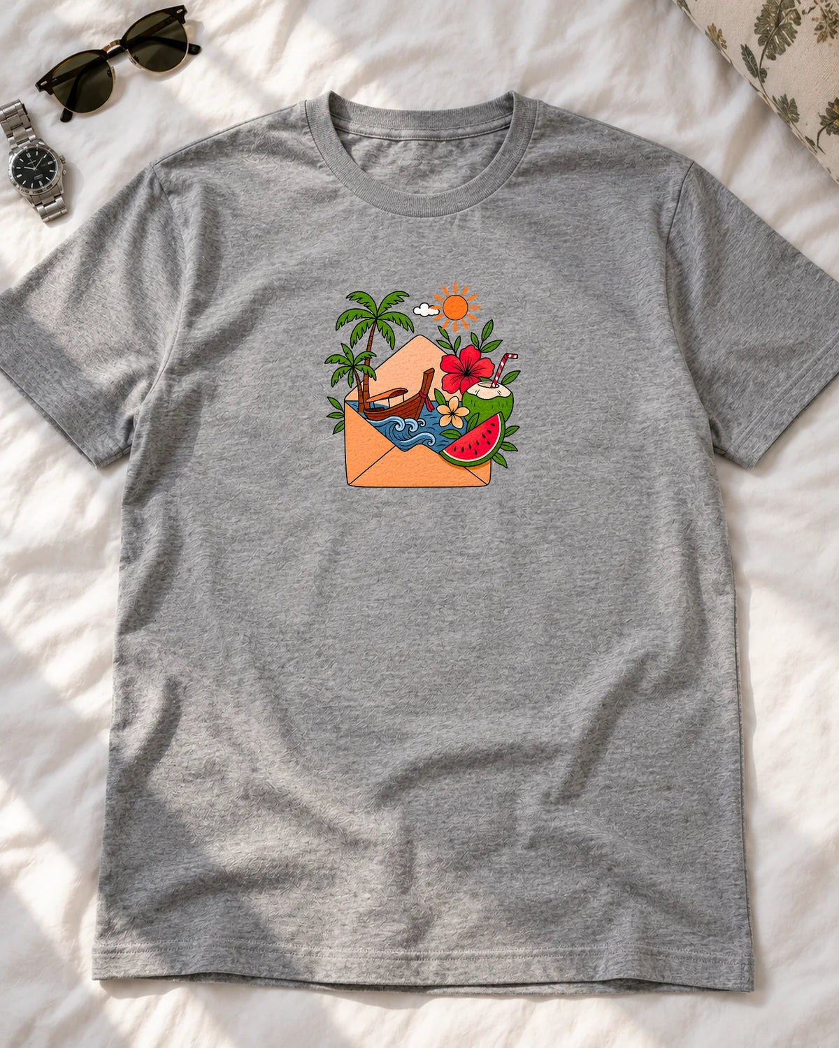 Paradise Post iron-on patch on clothes