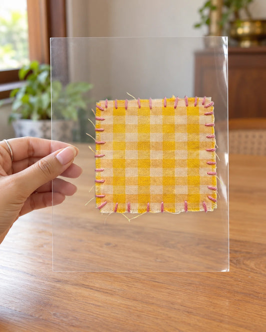Patchwork Square hard surface patch on clear film