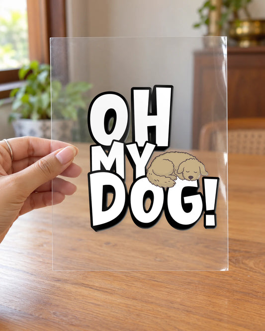 Pet That Dawg hard surface patch on clear film