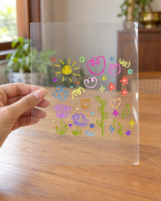Petal Party hard surface patch on clear film