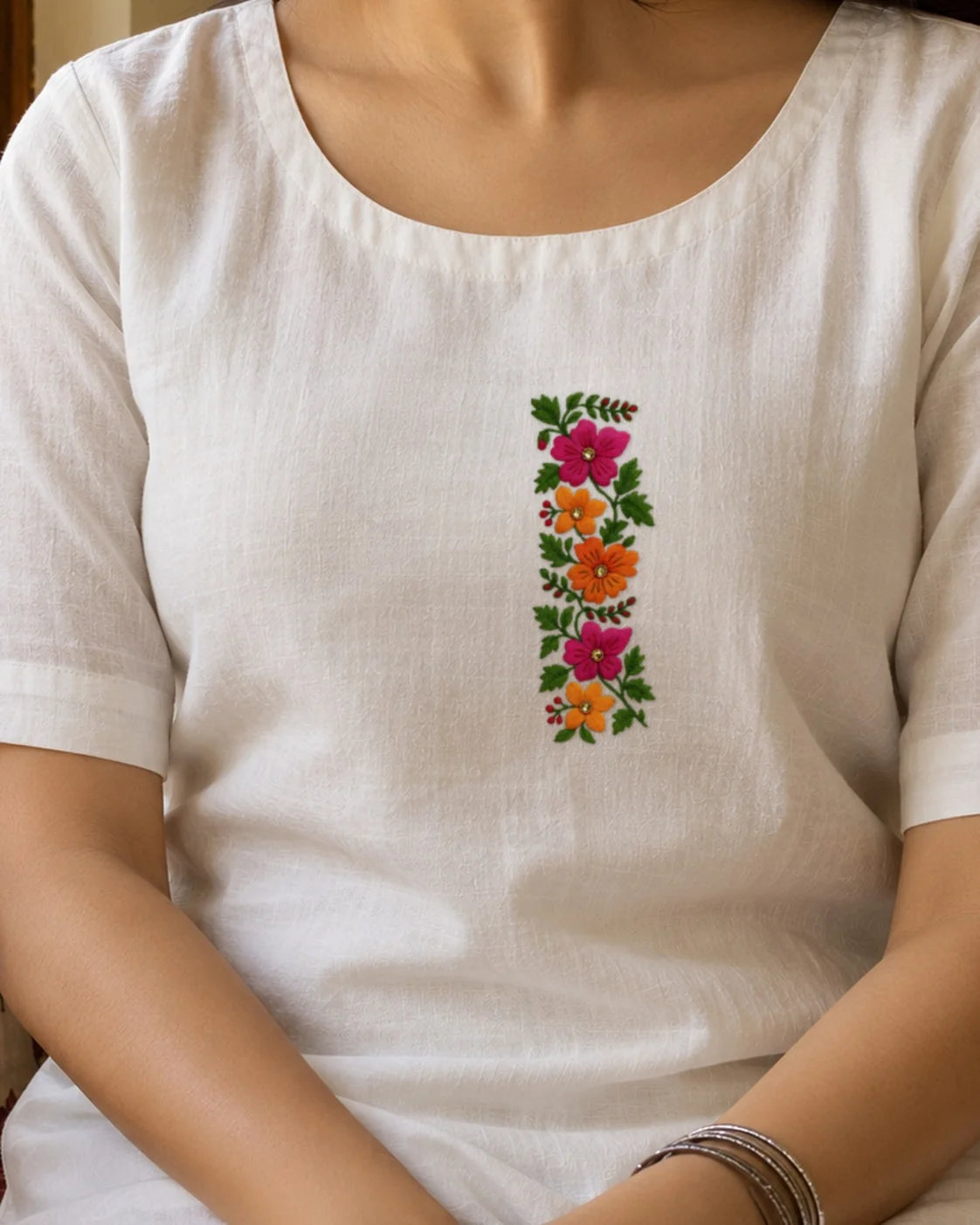 Phoolon Ki Bel embroidery-look iron-on patch | Thread Theory