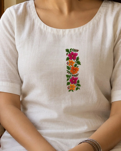 Phoolon Ki Bel embroidery-look iron-on patch | Thread Theory
